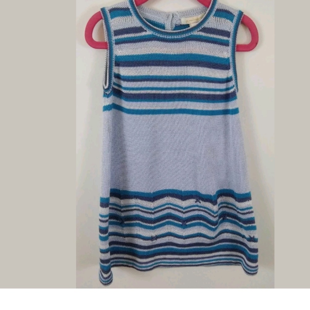 Pimalinda Blue Pima Cotton Sleeveless Dress Size 2